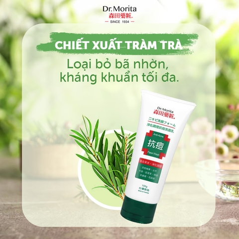 Sữa rữa mặt Dr.Morita Anti-Acne Face Wash 150g