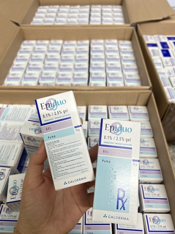 Kem giảm mụn viêm, mụn mủ, mụn trứng cá Galderma Epiduo Gel 15g