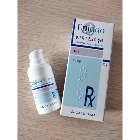 Kem giảm mụn viêm, mụn mủ, mụn trứng cá Galderma Epiduo Gel 15g