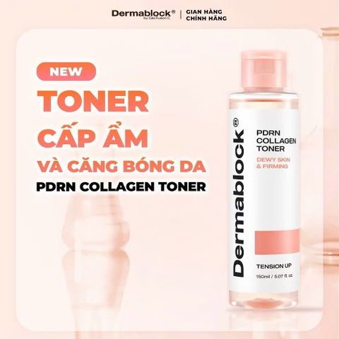 Toner PDRN cấp ẩm và căng bóng da Dermablock PDRN Collagen Toner 150ml