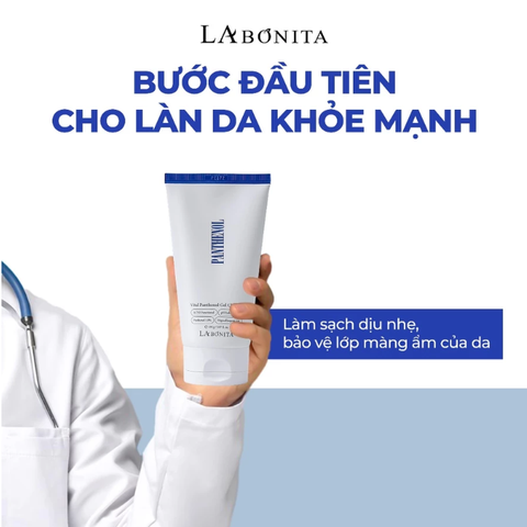 Sữa Rửa Mặt Dịu Nhẹ Cho Da Nhạy Cảm & Mụn Nhạy Cảm Ph 5.5 Labonita Vital Panthenol Gel Cleanser 150g
