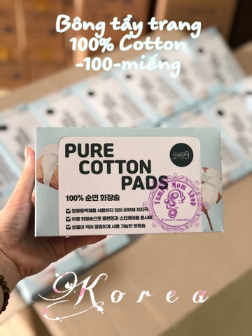 Bông tẩy trang Beauty Skin Pure Cotton pads (100 miếng)