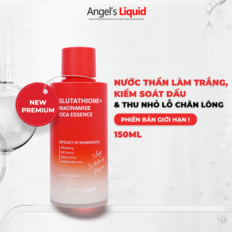NƯỚC THẦN LÀM TRẮNG, KIỂM SOÁT DẦU & THU NHỎ LỖ CHÂN LÔNG ANGEL'S LIQUID GLUTATHIONE PLUS NIACINAMIDE CICA CREAM 150ML