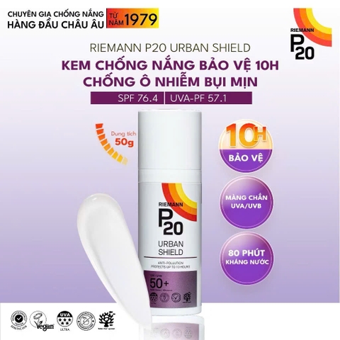 Riemann P20 Kem chống nắng Urban Shield SPF50+ PA++++ 50g