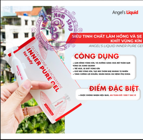 Tinh chất làm hồng se khít vùng kín Angel Liquid Glutathione Plus Niacinamide Inner Pure Gel (15 Ống)