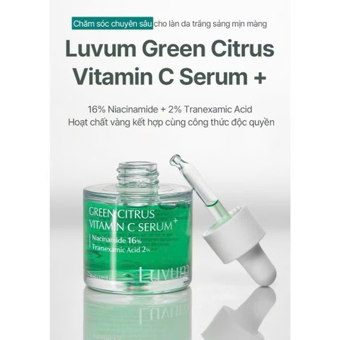 Tinh Chất Dưỡng Sáng Da 2% Tranexamic Acid+16% Niacinamide Luvum Green Citrus Vitamin C Serum 30ml