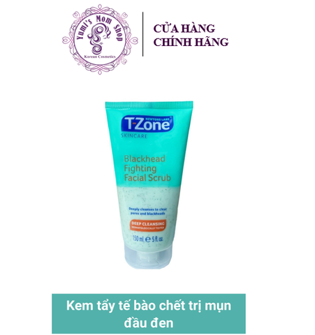 Tẩy da chết giảm mụn đầu đen T-Zone Blackhead fighting Facial Scrub 75ml