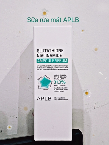 Sữa Rửa Mặt APLB Glutathione Niacinamide 80ml Se Khít Lỗ Chân Lông Cấp Ẩm Dưỡng Trắng Da