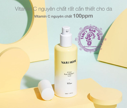 Nước cân bằng làm sáng da Varihope 8 Days Pure Vitamin C Toner