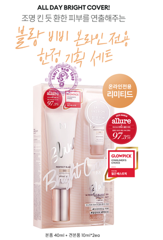 Set Kem nền Missha M Perfect Blanc Brightening BB Cream (3 món)