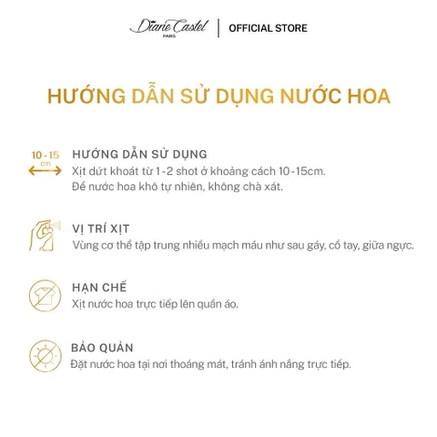 Nước hoa nữ Diane Castel Paris Eleganza Hương Trái Cây Đảo Síp EDP 100ml Phong cách Nữ tính, Dịu dàng, Trẻ trung