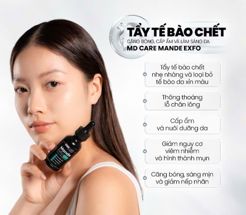 Tẩy Tế Bào Chết Home Peel Căng Bóng, Cấp Ẩm Và Làm Sáng Da MD Care Mande Exfo 30ml