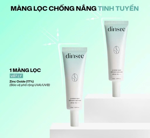 Kem Chống Nắng Thuần Chay Nâng Tone HỒNG Dinsee Premium Vegan Tone Up Sunscreen SPF50+ PA++++ (50ml)