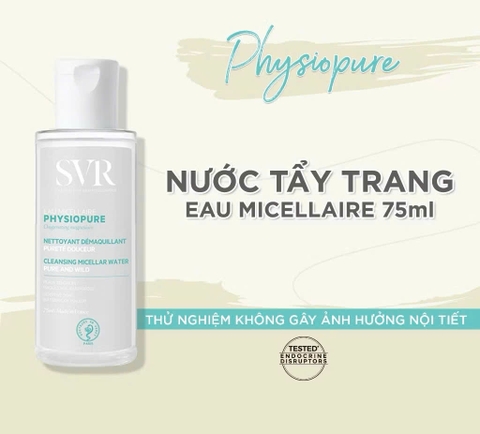 (date 03/2025) Nước tẩy trang giúp làm sạch da mặt SVR PHYSIOPURE Eau Micellaire 75ml