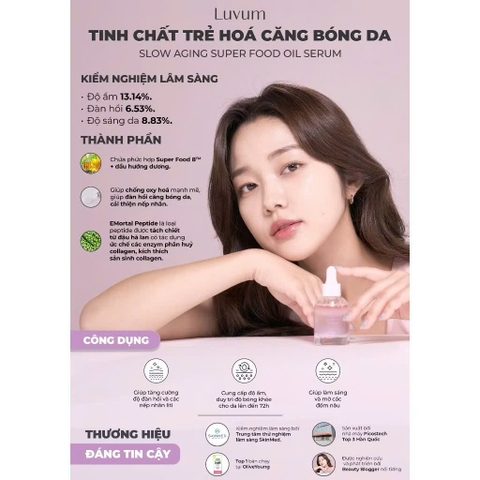 Tinh Chất Phục Hồi, Căng Bóng Da Slow Aging Super Food Oil Serum 30ml