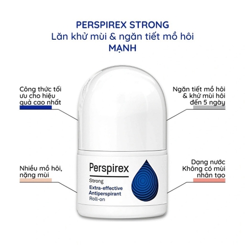 Lăn Khử Mùi Perspirex 20ml Cao Cấp Cho Mọi Loại Da Từ Nhẹ Tới Nặng