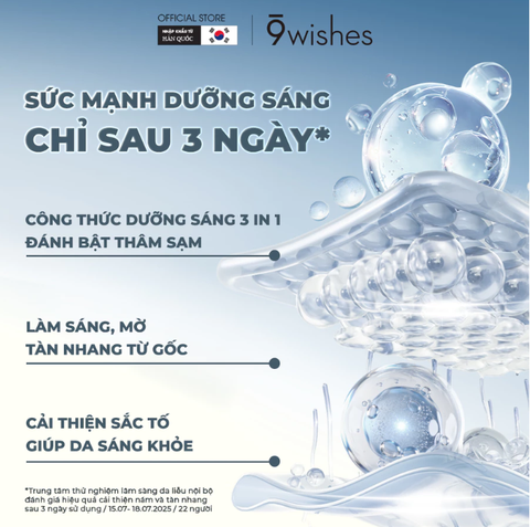 Tinh chất dưỡng sáng 9 Wishes Glutathione Blanc Ampule 30ml