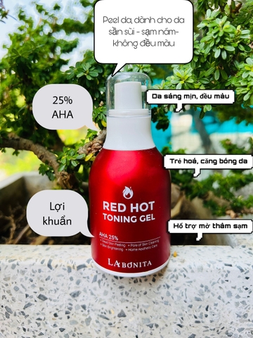 Gel La Bonita Red Hot Toning Gel AHA 25% + Lợi Khuẩn Lactobacillus