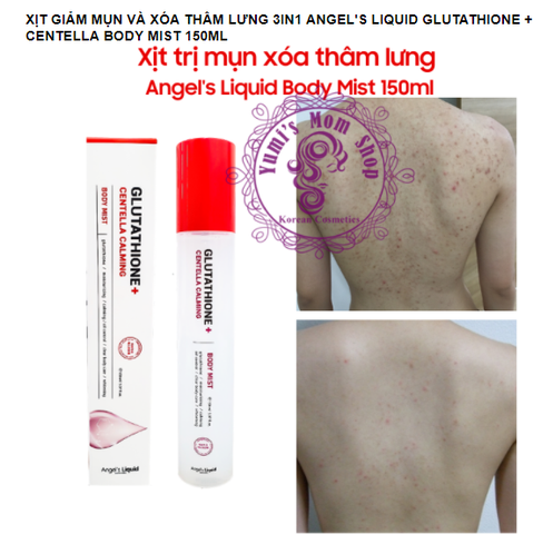 Xịt giảm mụn ANGEL'S LIQUID GLUTATHIONE + Spot Care BODY MIST 150ML