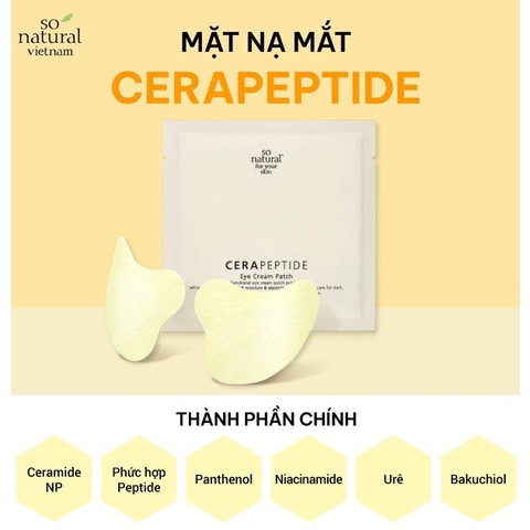 Mặt Nạ Mắt Chống Lão Hóa Làm Đầy Rãnh Nhăn Phức Hợp Peptide - Bakuchiol So Natural