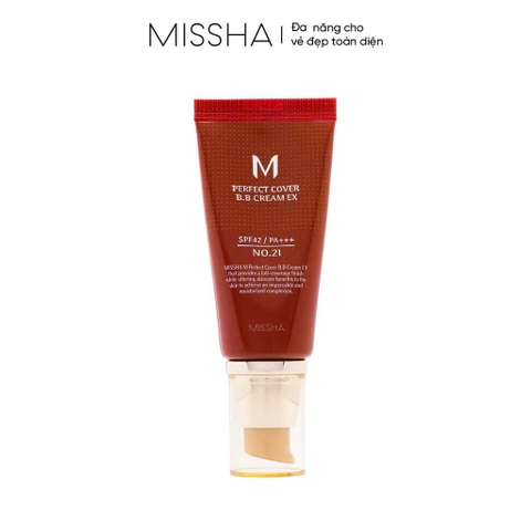 Missha BB Cream che khuyết điểm, chống nắng SPF42-Che phủ hoàn hảo, dưỡng ẩm và chống nắng cho da