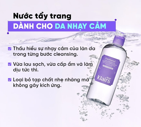 Nước tẩy trang Dear Klairs Supple Preparation Unscented Cleansing Water 400ml