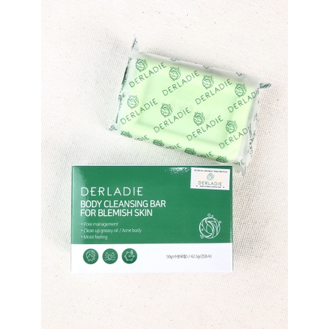 COMBO Xịt mụn lưng + xà phòng giảm mụn DERLADIE mờ thâm, giảm viêm nang lông