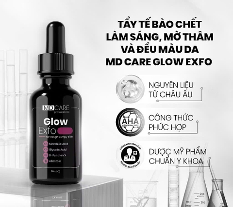 Tẩy Tế Bào Chết Home Peel Làm Sáng, Mờ Thâm Và Đều Màu Da MD Care Glow Exfo 30ml
