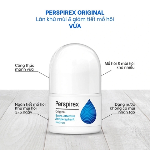 Lăn Khử Mùi Perspirex 20ml Cao Cấp Cho Mọi Loại Da Từ Nhẹ Tới Nặng