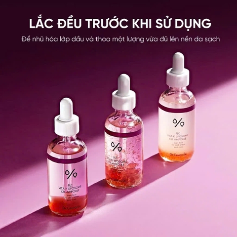 Serum Dưỡng Sáng Da, Giảm Quầng Thâm Chuyên Sâu Dr.Ceuracle PLC Vita K Liposome Oil Ampoule 50ml