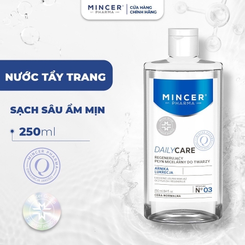 Nước Tẩy Trang Sạch Sâu Ẩm Mịn Mincer Pharma Daily Care Regenerating Micellar Water 250ml