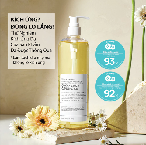 Dầu Tẩy Trang Hoa Cải GRAYMELIN Vintage Canola Crazy Cleansing Oil 300ml