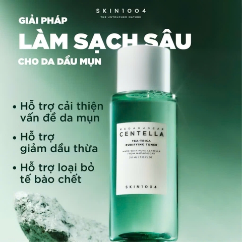 Nước hoa hồng kiểm soát dầu SKIN1004 Madagascar Centella Tea-Trica Purifying Toner 210ml