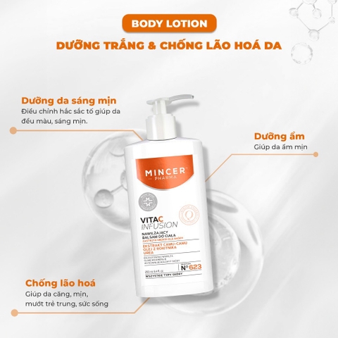 Kem dưỡng thể Mincer Pharma Vita C Infusion Body Lotion 250ml