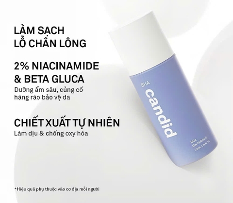 Hoạt Chất BHA Tẩy Tế Bào Chết & Thông Thoáng Lỗ Chân Lông - CANDID BHA Gel Exfoliant 100ml