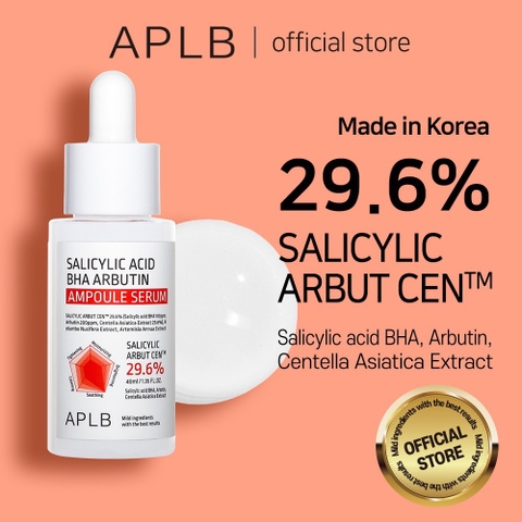 Serum Dưỡng Ẩm Giảm Mụn Trắng Da APLB Salicylic Acid BHA Arbutin Ampoule Serum 40ml