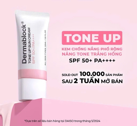 Kem Chống Nắng Dermablock SPF50+ PA++++ Giúp Chống Nắng Và Nâng Tone Cho Mọi Loại Da 35ml