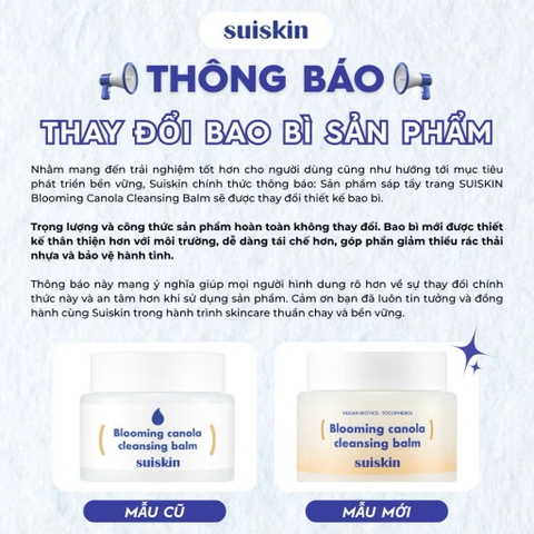 Sáp tẩy trang Suiskin Blooming Canola Cleansing Balm 90ml