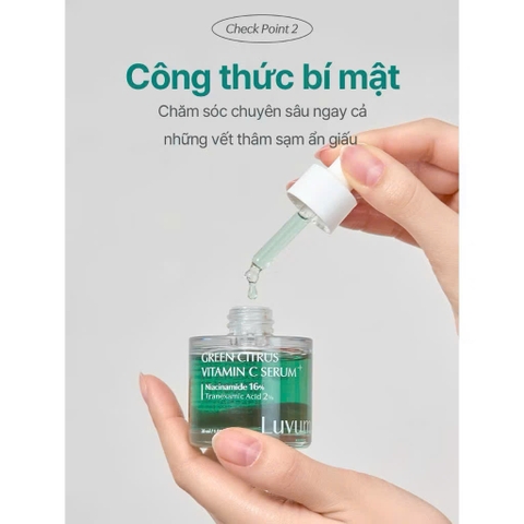 Tinh Chất Dưỡng Sáng Da 2% Tranexamic Acid+16% Niacinamide Luvum Green Citrus Vitamin C Serum 30ml