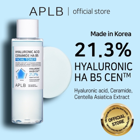 Toner Dưỡng Ẩm Phục Hồi Da Căng Bóng APLB Hyaluronic Acid Ceramide HA B5 160ml