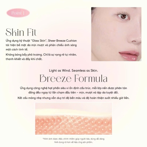 [Mới] Phấn Nước Bắt Sáng Căng Bóng Tự Nhiên Aperire Sheer Breeze Cushion SPF50+/PA+++ 13g