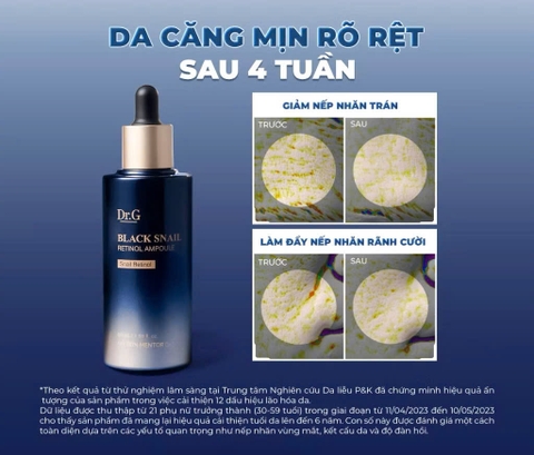 Tinh chất ngăn ngừa lão hóa chuyên sâu Dr.G Black Snail Retinol Ampoule 50ml