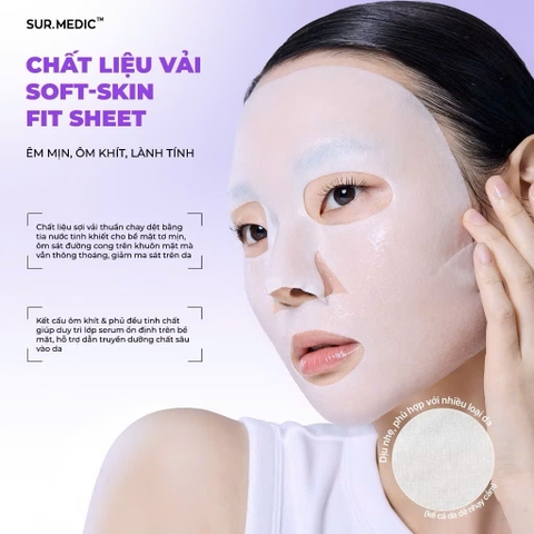 Phiên Bản Nâng Cấp - COMBO 5 Mặt Nạ Dưỡng Ẩm, Dưỡng Sáng Da SUR.MEDIC+ DERMA INFUSION MASK