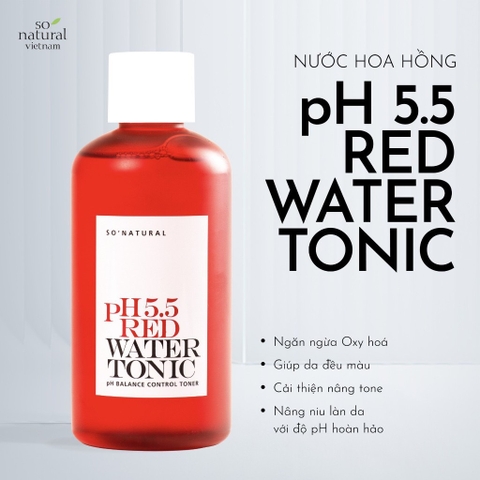 Nước Hoa Hồng So Natural Red Peel PH 5.5 Red Water Tonic️ - 250ml