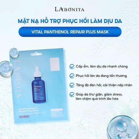 Mặt Nạ Hỗ Trợ Cấp Ẩm Phục Hồi Da Labonita Vital Panthenol Repair Plus Mask 20G