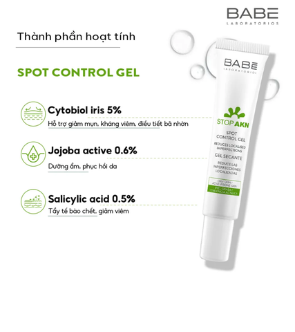 Gel Chấm Mụn Laboratorios Babé Spot Control Gel 8ml