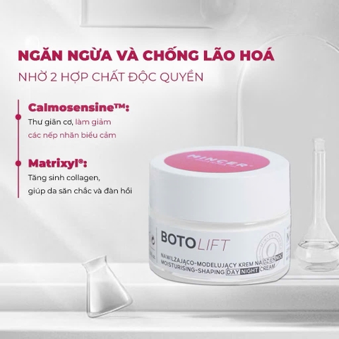 Kem Dưỡng Botox Nâng Cơ - Giảm Nhăn - Ngừa Lão Hoá Mincer Pharma Boto Lift Moisturising - Shaping Day Night Cream 50ml
