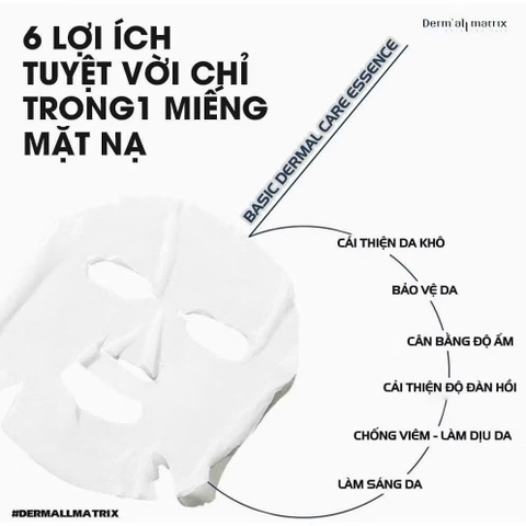 Mặt nạ tinh chất chăm sóc da Dermall Matrix Basic Dermal-care Essence Mask 25g