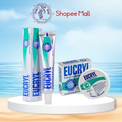 Bột/Kem Đánh Răng Làm Trắng Răng EUCRYL Tooth Paste Freshmint