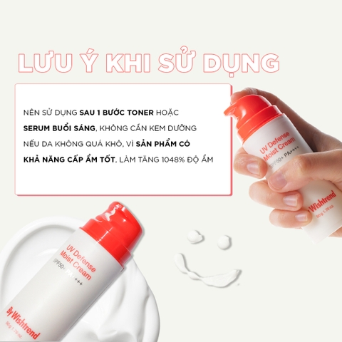 Kem Chống Nắng By Wishtrend UV Defense Moist Cream SPF50+PA++++ 50g